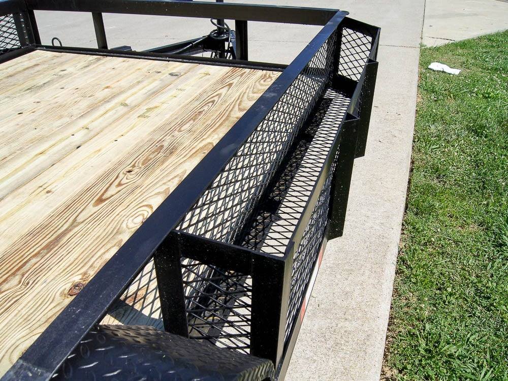 6.4x16 Dovetail Utility Trailer with Side Baskets (2) 3500lb Axles - Image 13