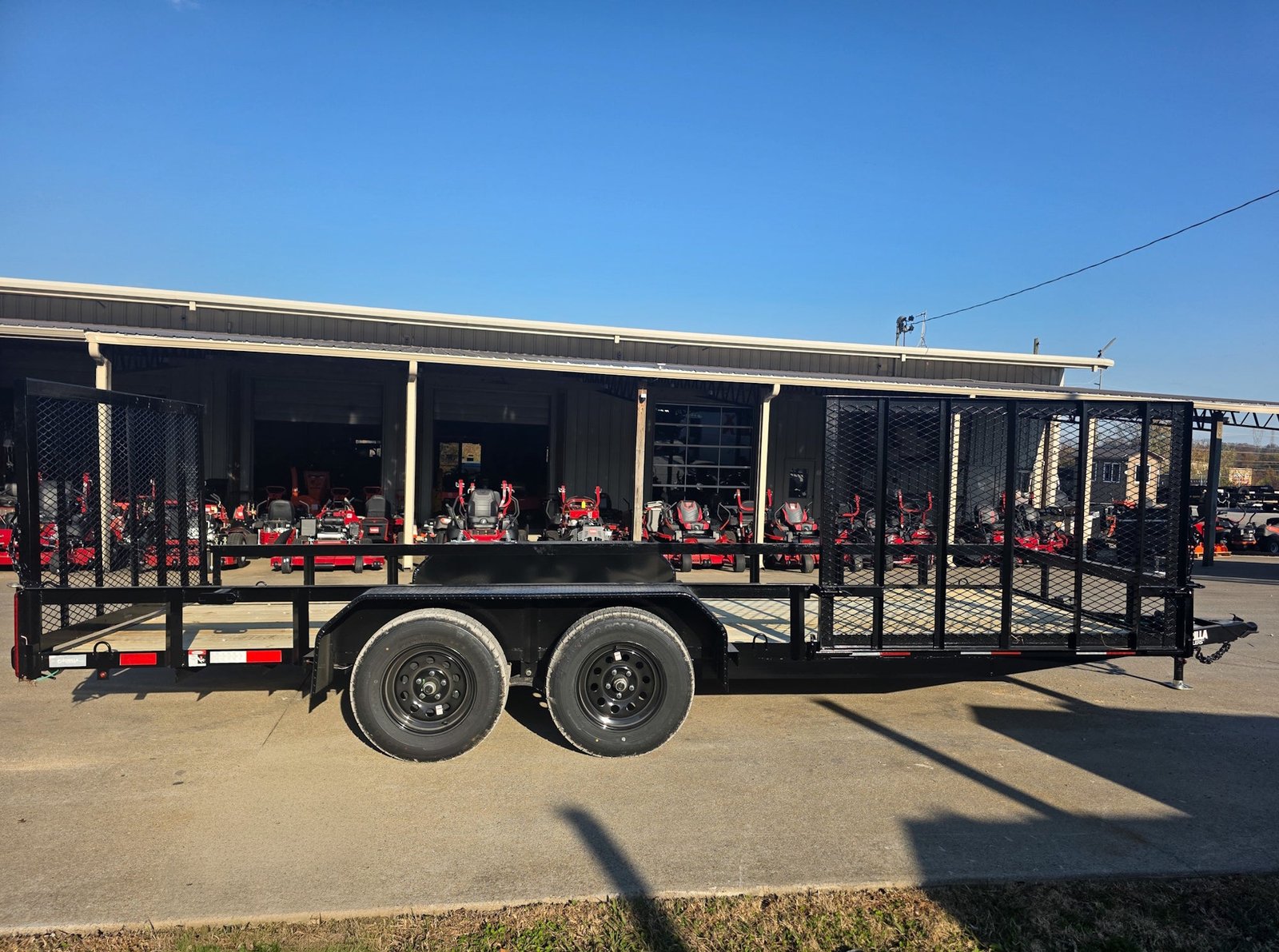 6.4x18 Straight Deck Utility Trailer with Side Gate (2) 3,500lb Axle - Image 5