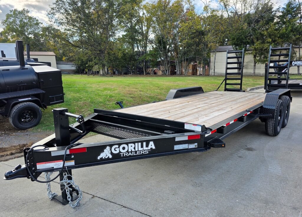 7' x 18' I-Beam Equipment Trailer (2) 7K Axles Stand-Up Ramps 14K GVWR