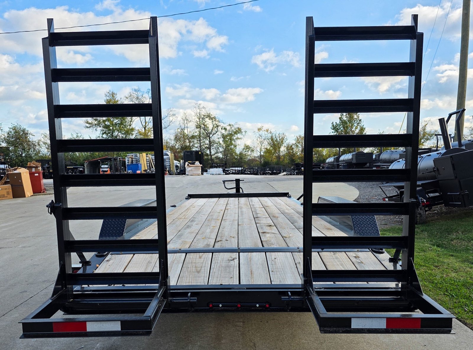 7' x 18' I-Beam Equipment Trailer (2) 7K Axles Stand-Up Ramps 14K GVWR - Image 8