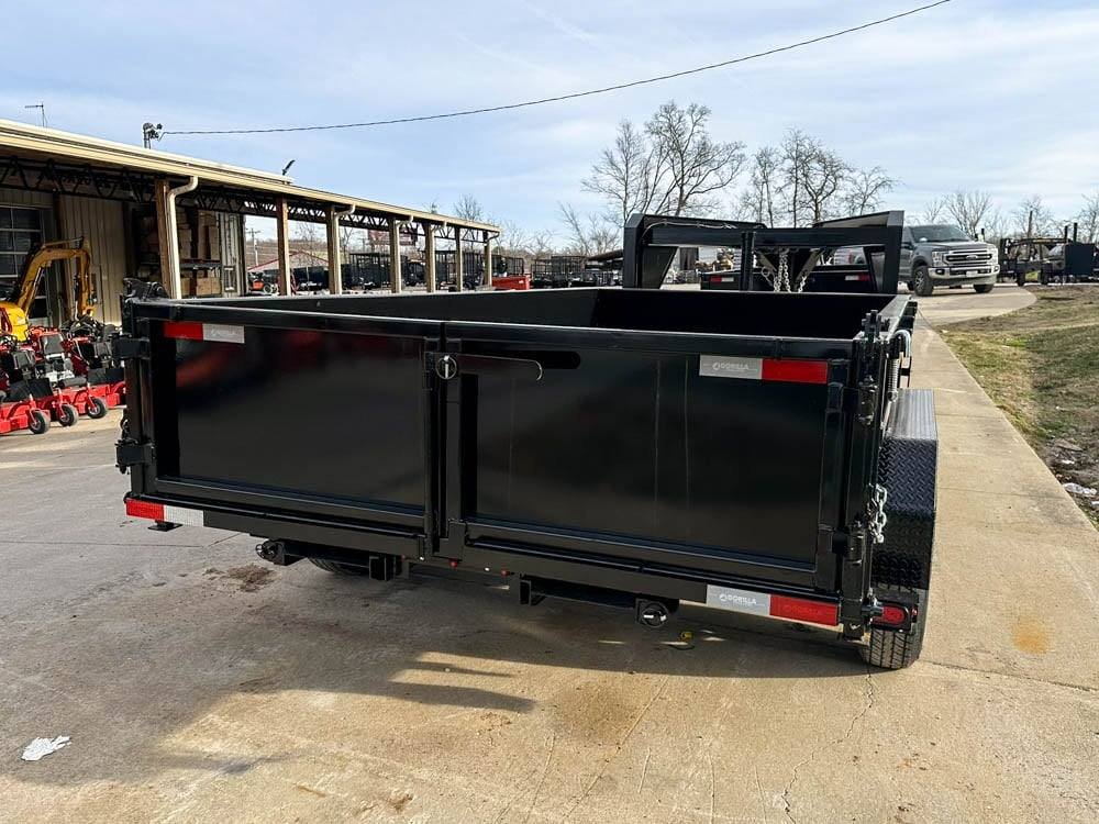 7x14 Gorilla Telescopic Gooseneck IBeam Dump Trailer 2ft Sides (2) 7K Axles - Image 4