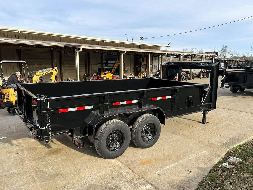 7x14 Gorilla Telescopic Gooseneck IBeam Dump Trailer 2ft Sides (2) 7K Axles - Image 5