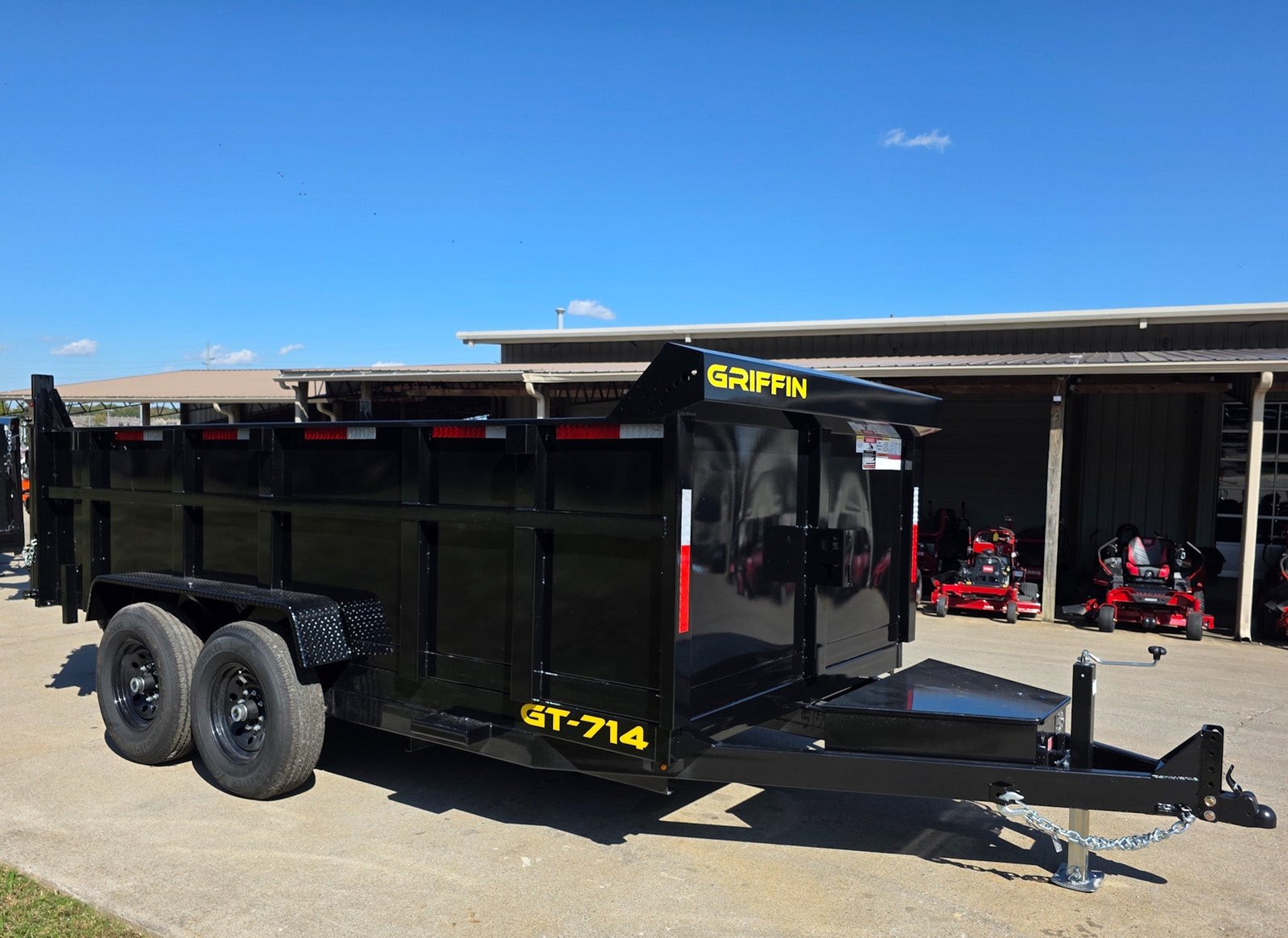 7x14 Hydraulic Dump Trailer 3ft Sides Powder Coated 2-7k Axles GVWR 14K - Image 2