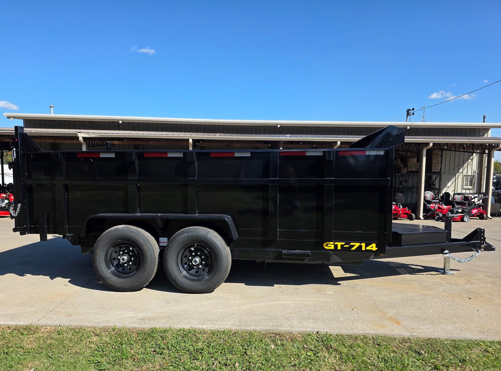 7x14 Hydraulic Dump Trailer 3ft Sides Powder Coated 2-7k Axles GVWR 14K - Image 3