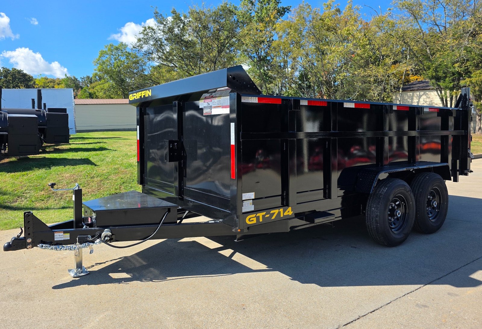 7x14 Hydraulic Dump Trailer 3ft Sides Powder Coated 2-7k Axles GVWR 14K - Image 5
