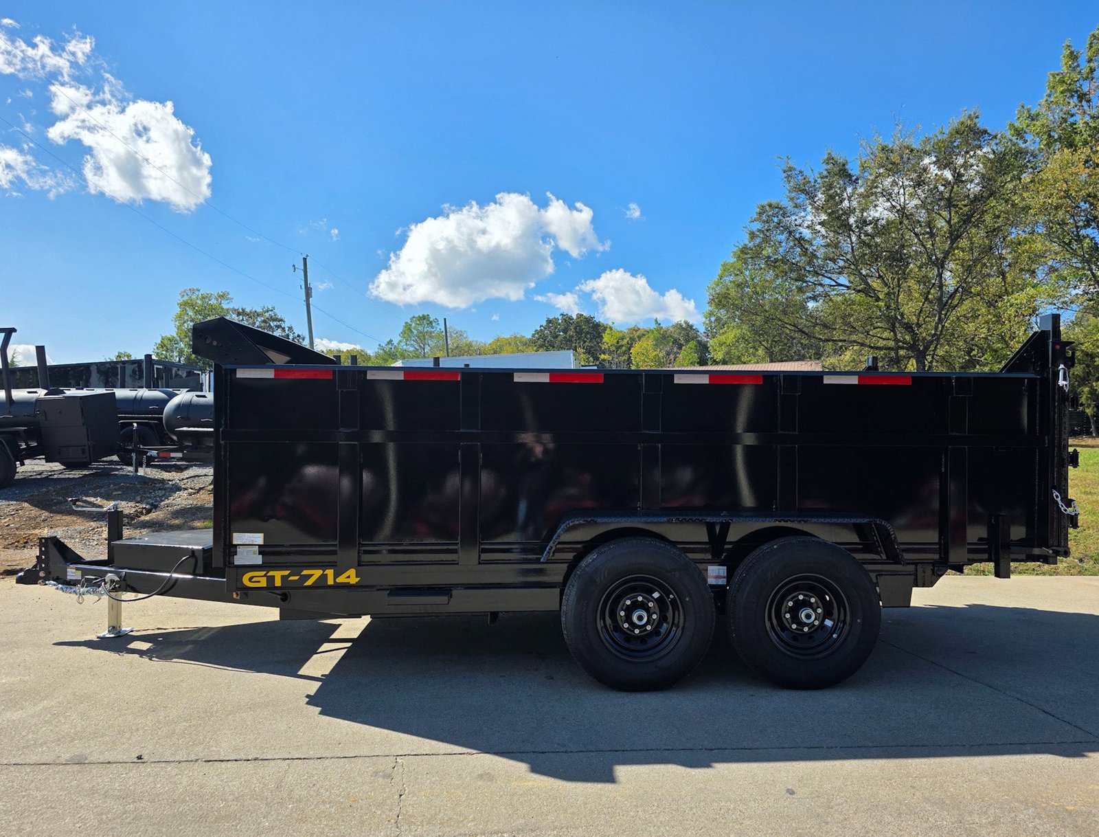 7x14 Hydraulic Dump Trailer 3ft Sides Powder Coated 2-7k Axles GVWR 14K - Image 6