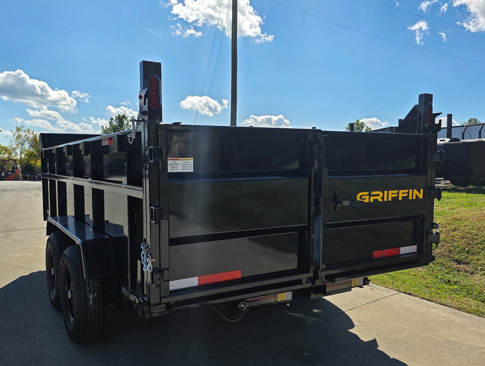 7x14 Hydraulic Dump Trailer 3ft Sides Powder Coated 2-7k Axles GVWR 14K - Image 7