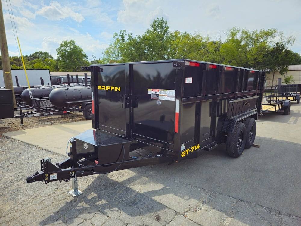 7x14 Hydraulic Dump Trailer with 4ft Sides (2) 7K Axles 14k GVWR - Image 3