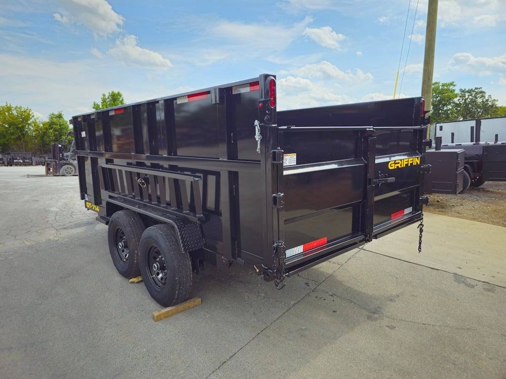 7x14 Hydraulic Dump Trailer with 4ft Sides (2) 7K Axles 14k GVWR - Image 6