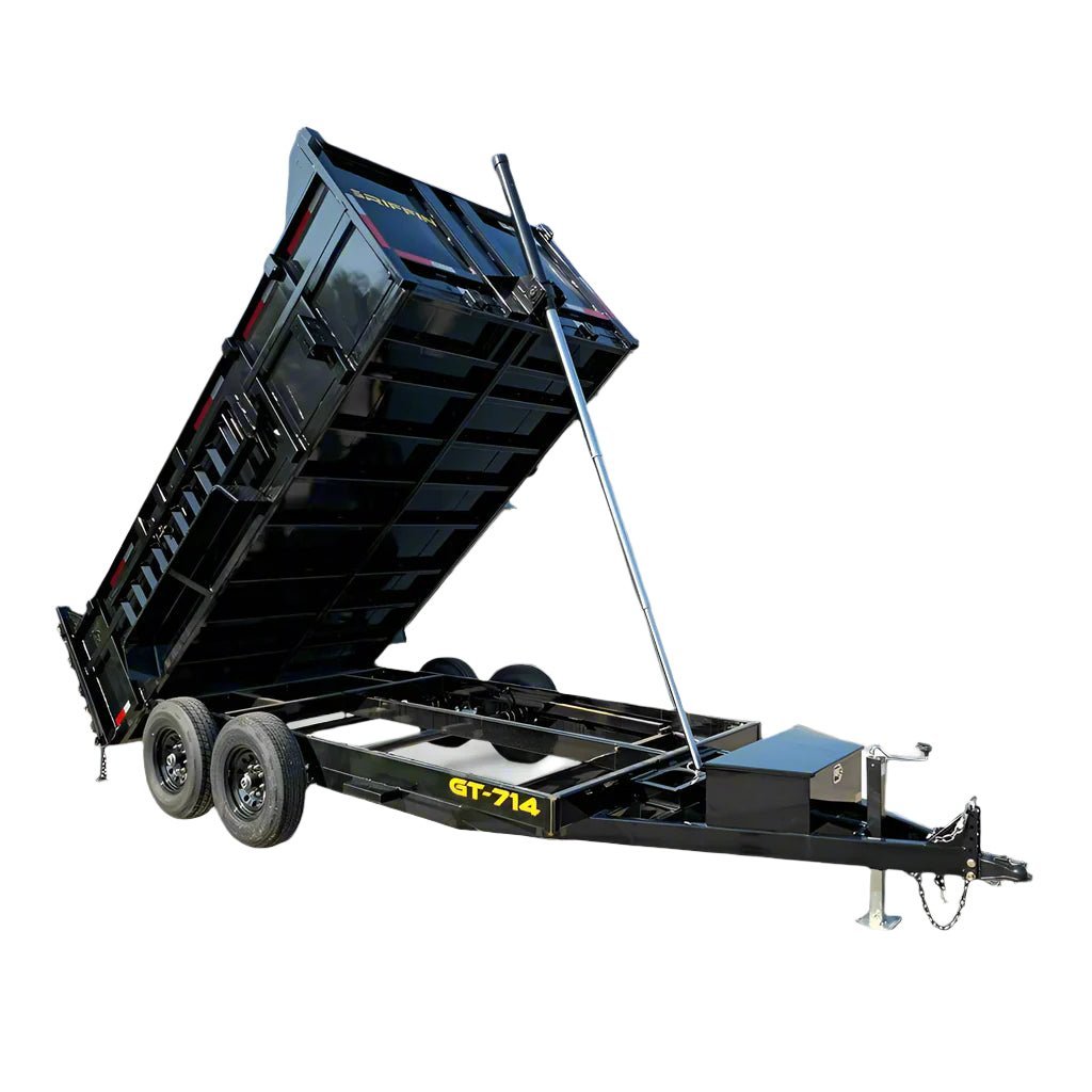 7x14 Telescopic Hydraulic Dump Trailer with 3ft Sides (2) 7K Axles 14K GVWR