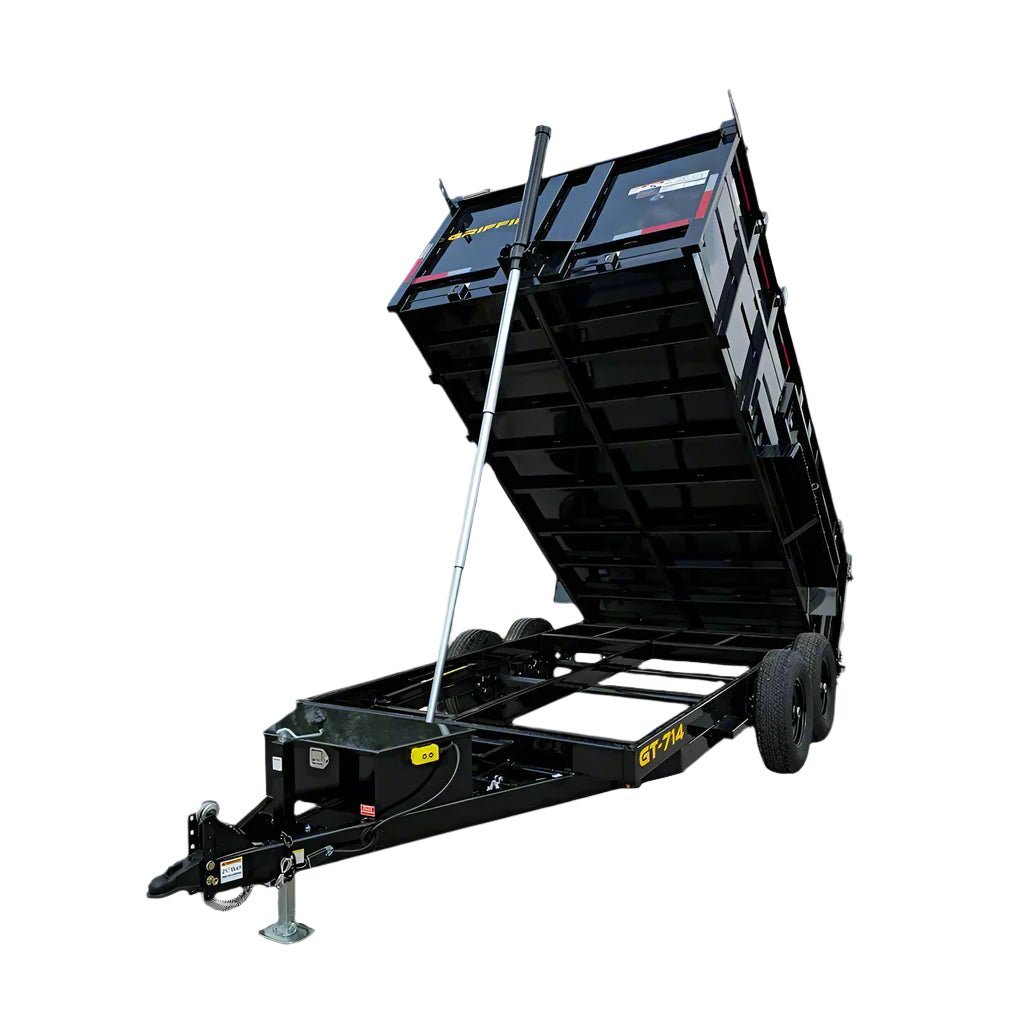 7x14 Telescopic Hydraulic Dump Trailer with 4ft Sides (2) 7K Axles 14K GVWR