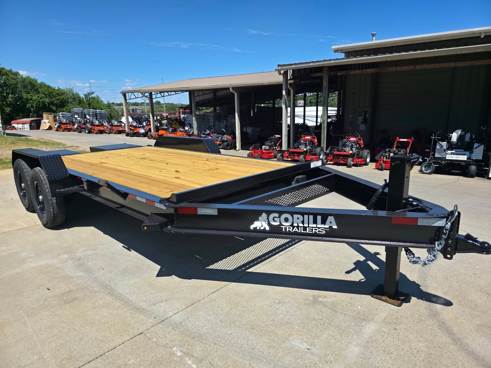7x16 Equipment Trailer Dovetail Mini King Kong Ramps (2) 7,000LB Axles - Image 5