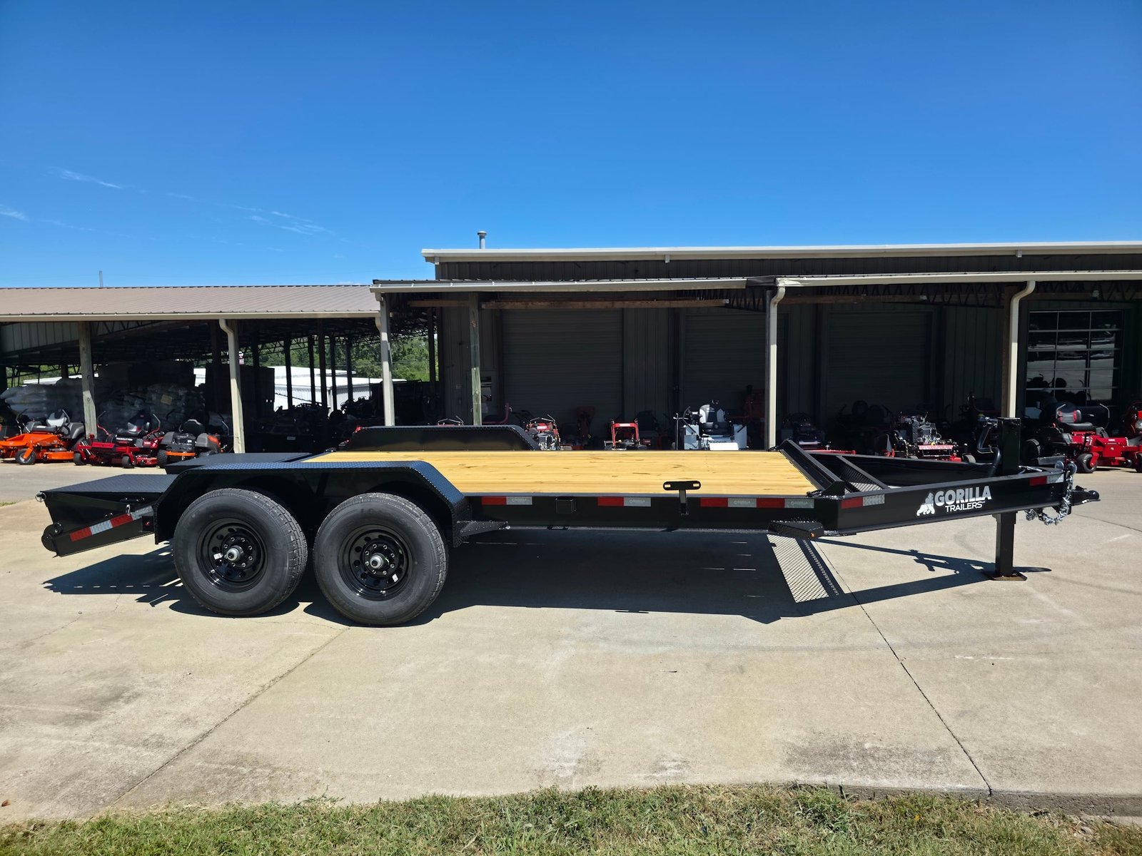 7x16 Equipment Trailer Dovetail Mini King Kong Ramps (2) 7,000LB Axles - Image 6