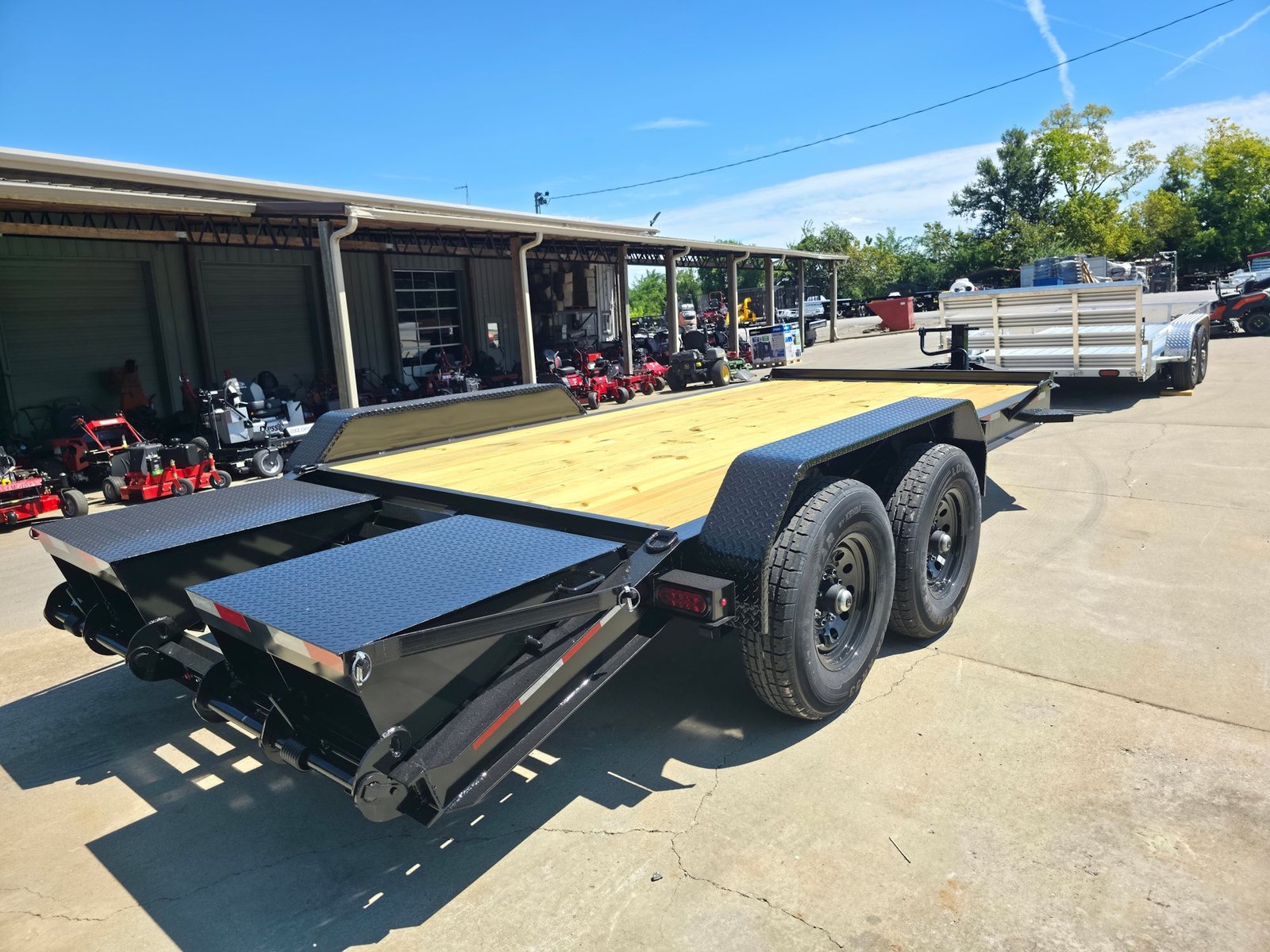 7x16 Equipment Trailer Dovetail Mini King Kong Ramps (2) 7,000LB Axles - Image 7