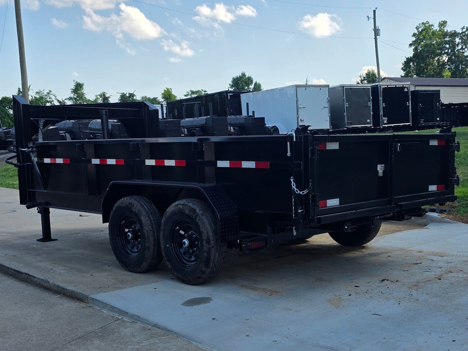 7x16 Gorilla Telescopic Gooseneck IBeam Dump Trailer 2ft Sides (2) 7K Axles - Image 3