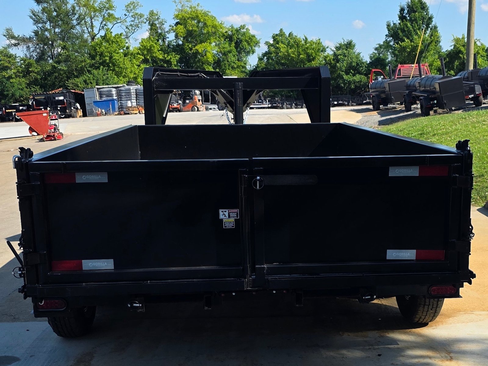 7x16 Gorilla Telescopic Gooseneck IBeam Dump Trailer 2ft Sides (2) 7K Axles - Image 5
