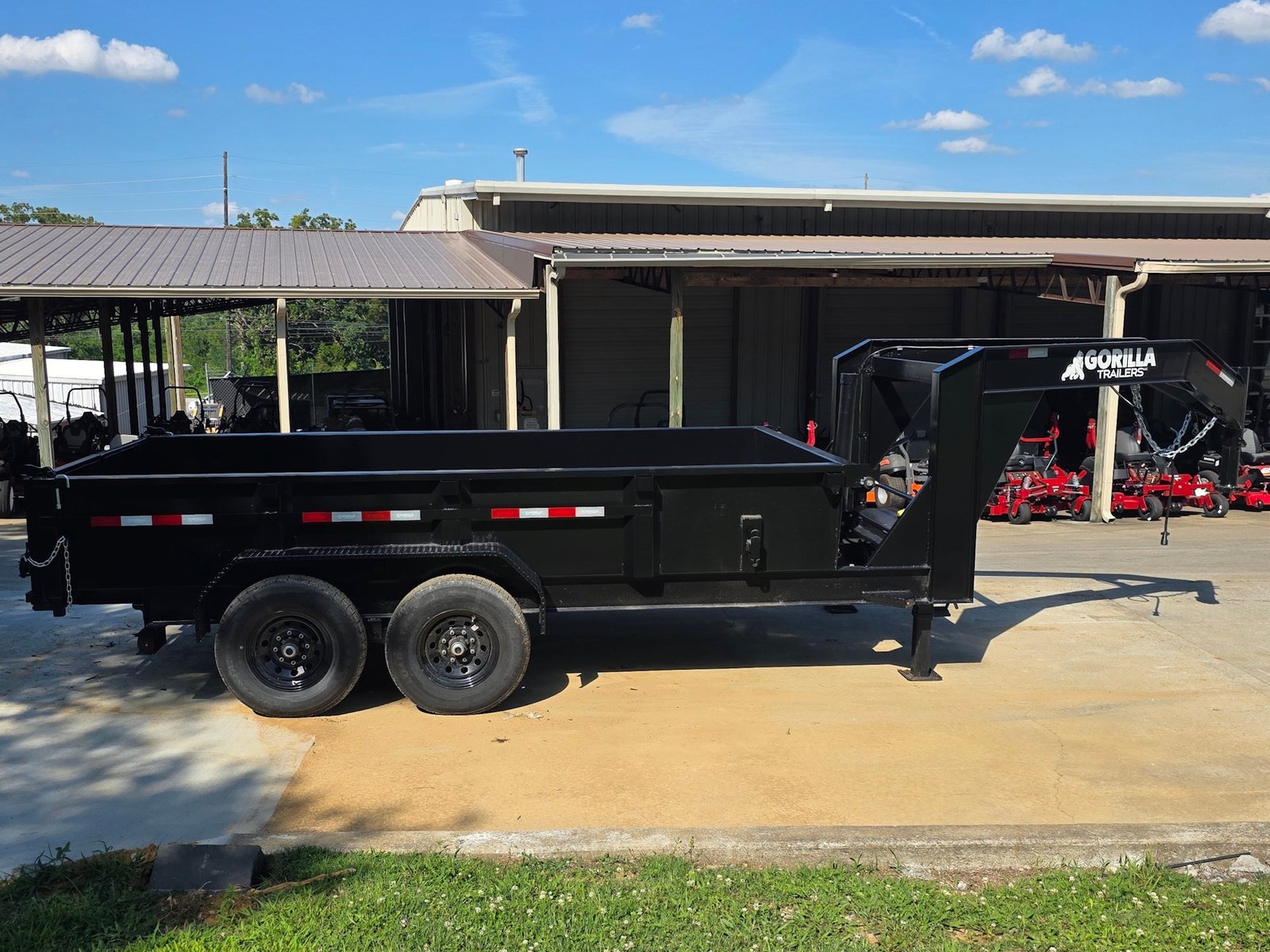 7x16 Gorilla Telescopic Gooseneck IBeam Dump Trailer 2ft Sides (2) 7K Axles - Image 7