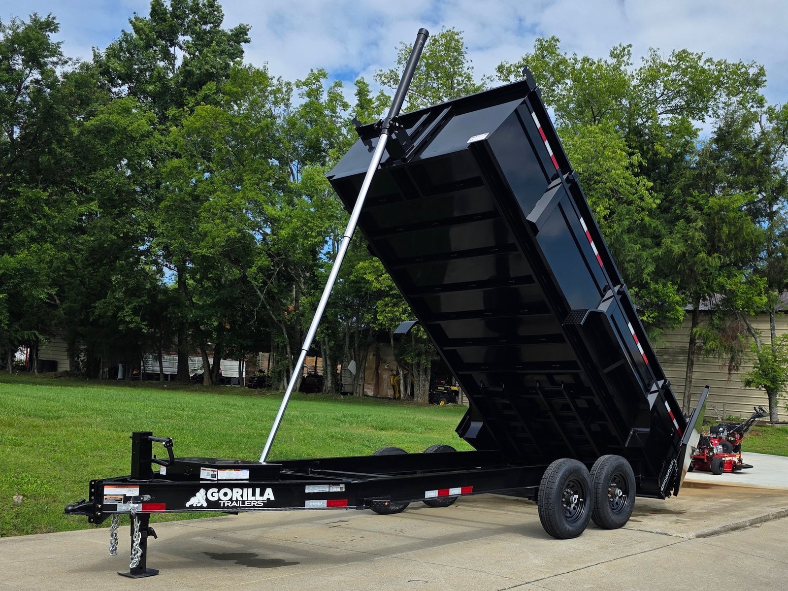 7x16 Gorilla Telescopic IBeam Dump Trailer with 3ft Sides (2) 7K Axles 14k GVWR - Image 2