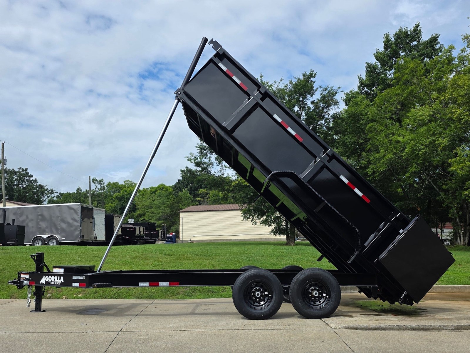 7x16 Gorilla Telescopic IBeam Dump Trailer with 3ft Sides (2) 7K Axles 14k GVWR - Image 3