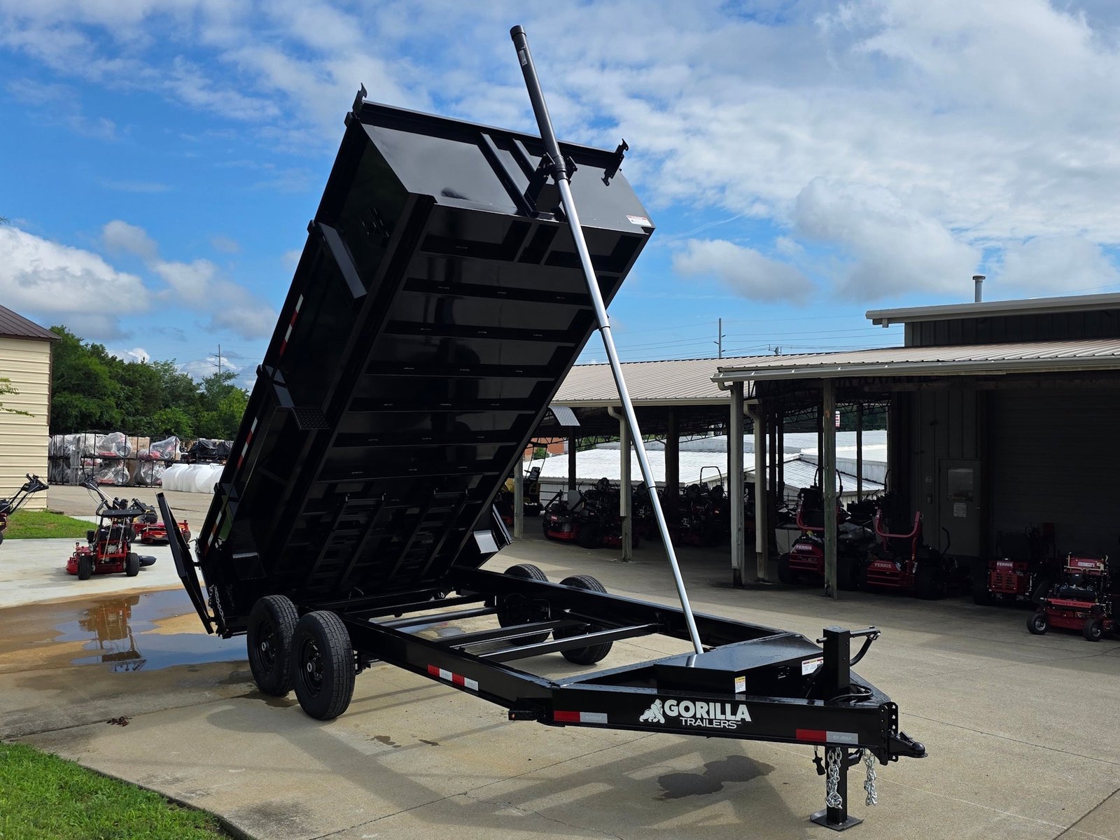 7x16 Gorilla Telescopic IBeam Dump Trailer with 3ft Sides (2) 7K Axles 14k GVWR - Image 8