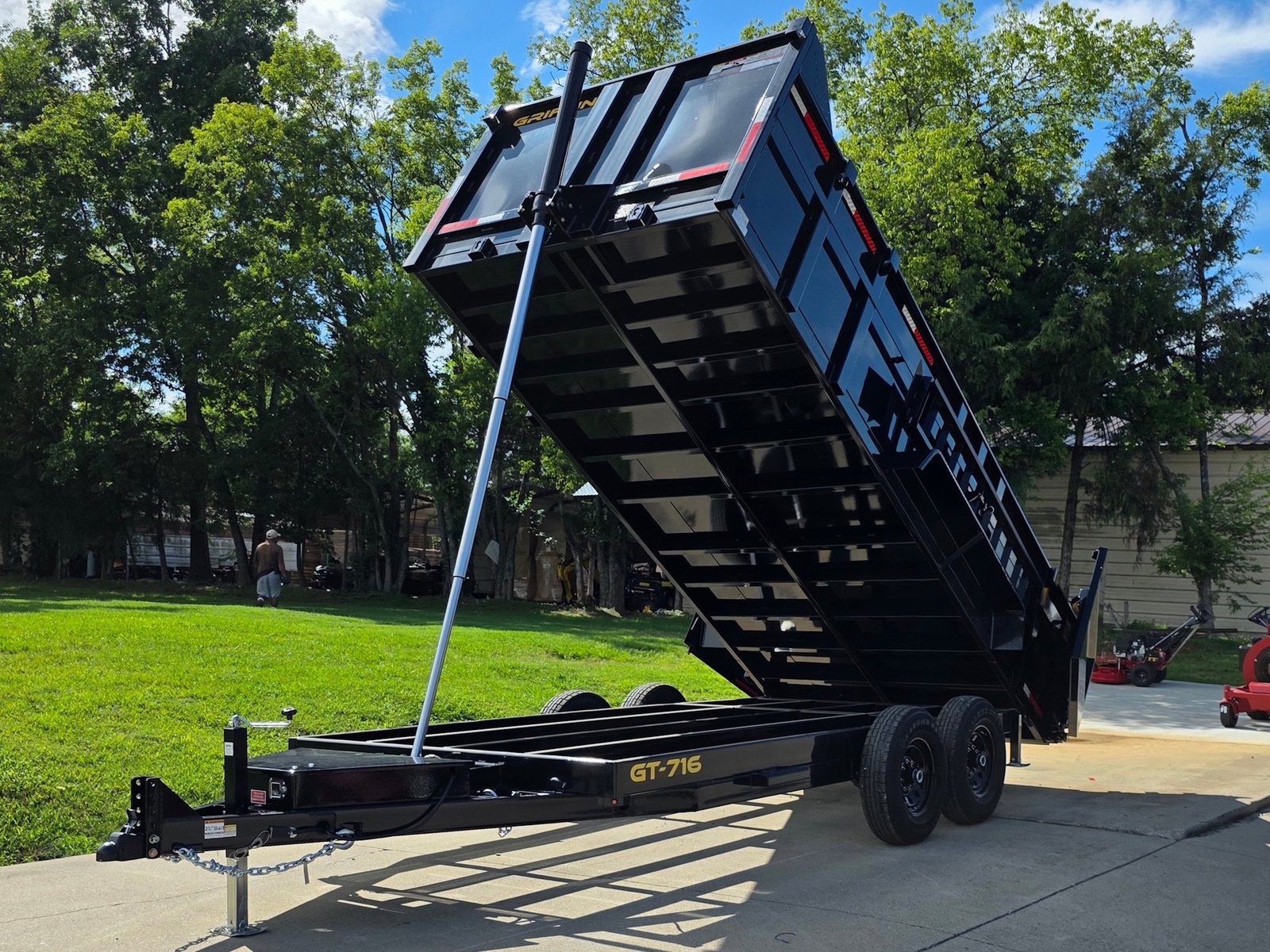 7x16 Telescopic Dump Trailer with 3ft Sides Powder Coated (2) 7K Axles GVWR 14k - Image 2