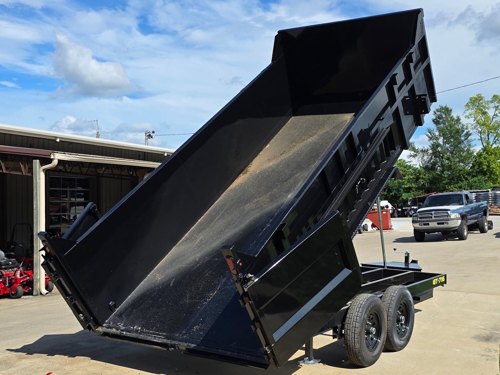 7x16 Telescopic Dump Trailer with 3ft Sides Powder Coated (2) 7K Axles GVWR 14k - Image 6