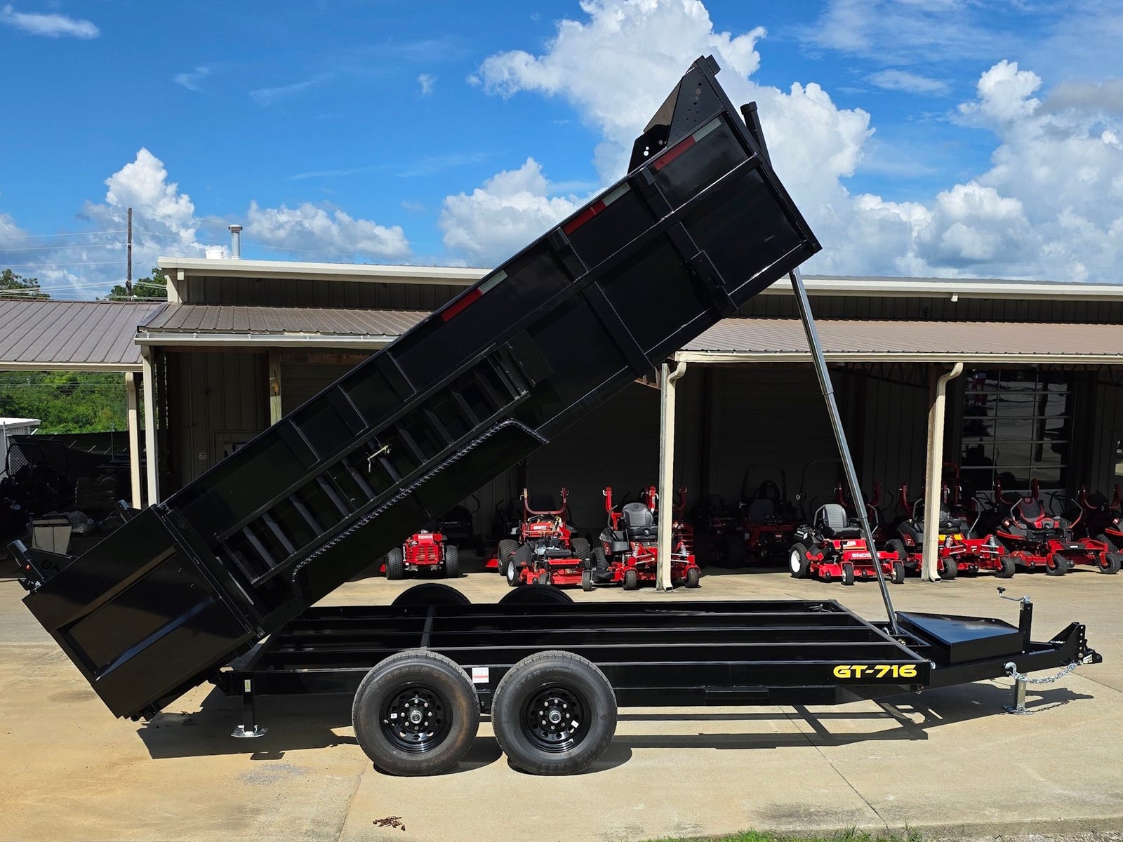 7x16 Telescopic Dump Trailer with 3ft Sides Powder Coated (2) 7K Axles GVWR 14k - Image 7