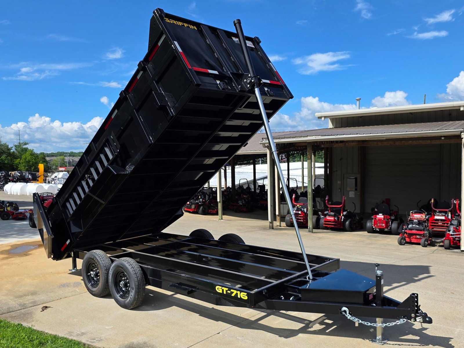 7x16 Telescopic Dump Trailer with 3ft Sides Powder Coated (2) 7K Axles GVWR 14k - Image 8