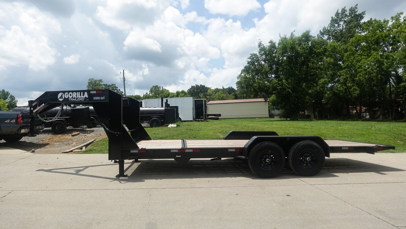 7x20 Gooseneck Tilt Car Hauler Trailer (2) 7K Drop Axles with Brakes 14K GVWR - Image 3