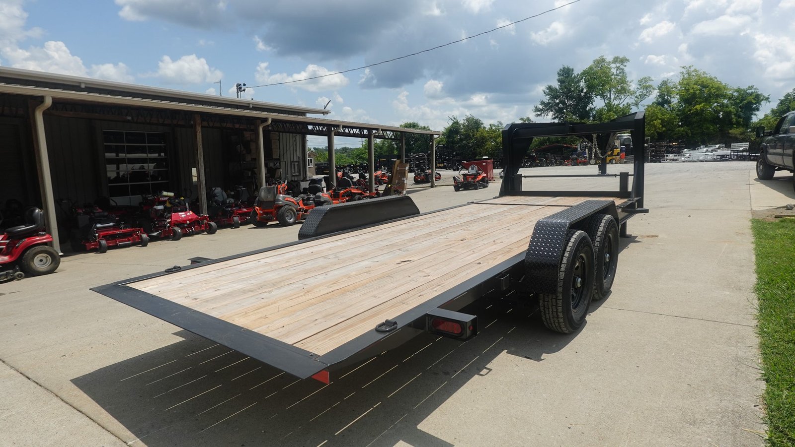 7x20 Gooseneck Tilt Car Hauler Trailer (2) 7K Drop Axles with Brakes 14K GVWR - Image 6