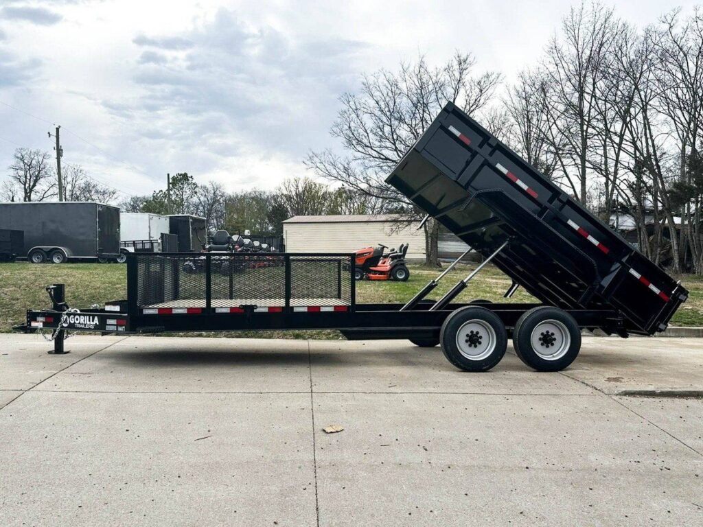 7x20 Hybrid Utility Dump Trailer 2ft Sides with Box (2) 7K Axles No Side Gate