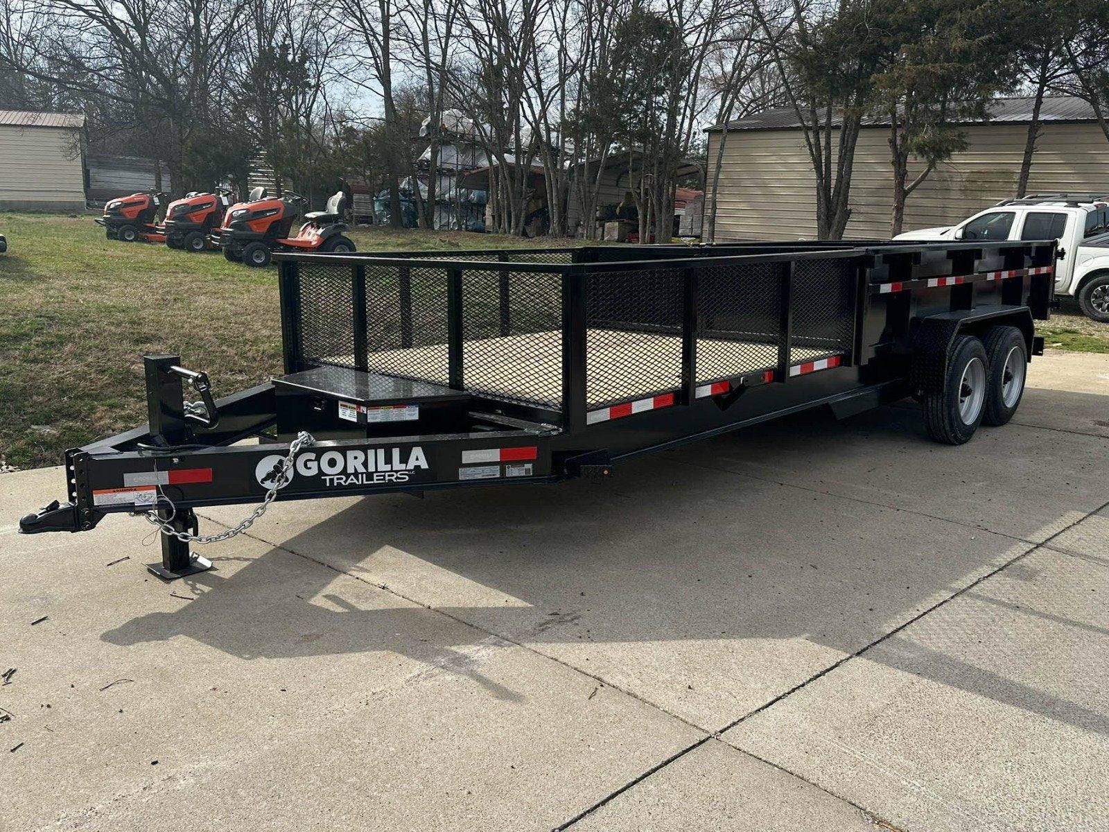 7x20 Hybrid Utility Dump Trailer 2ft Sides with Box (2) 7K Axles No Side Gate - Image 3
