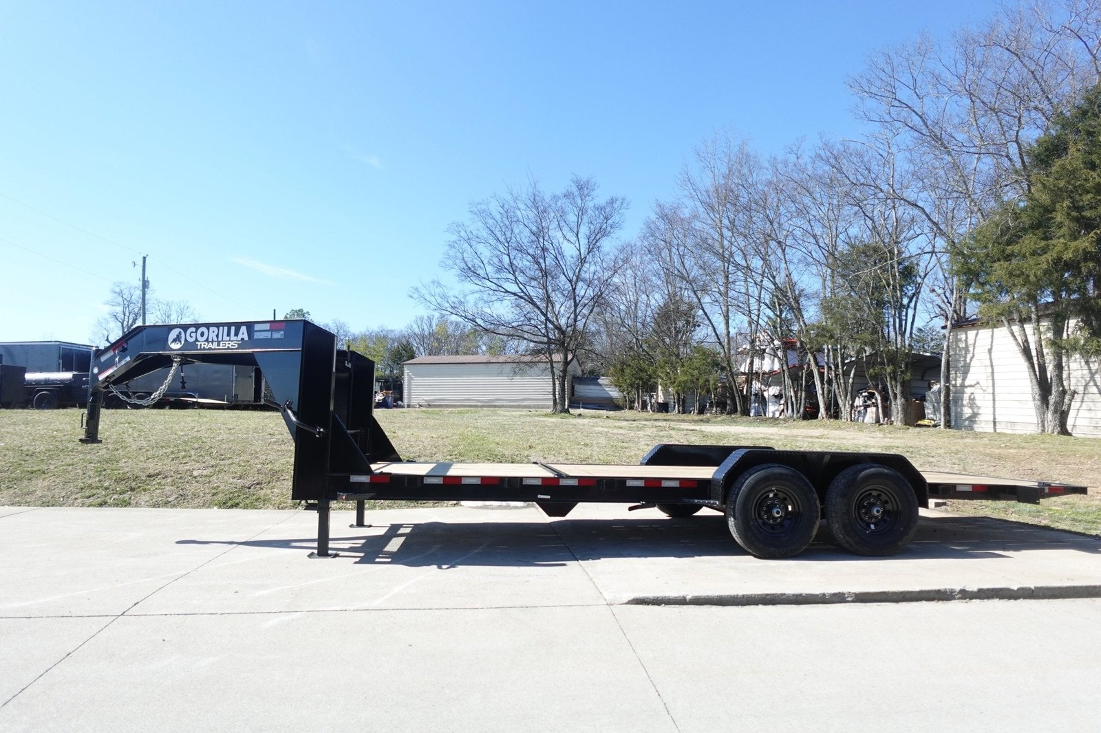 7x22 Gooseneck Tilt Car Hauler Trailer (2) 7K Drop Axles with Brakes 14K GVWR - Image 2