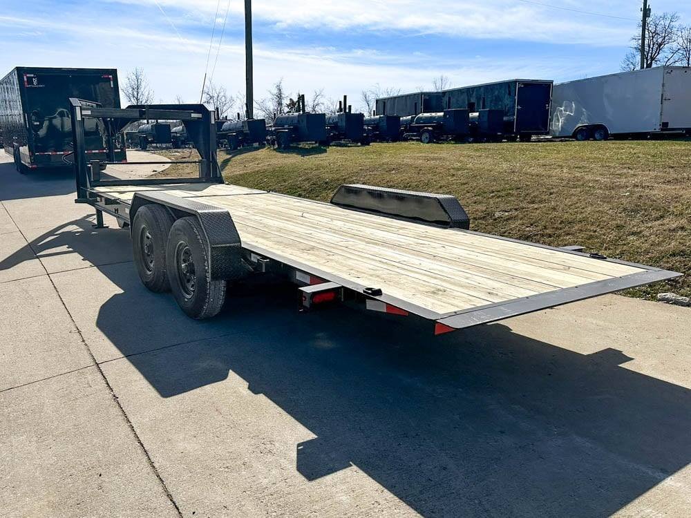 7x22 Gooseneck Tilt Car Hauler Trailer (2) 7K Drop Axles with Brakes 14K GVWR - Image 8