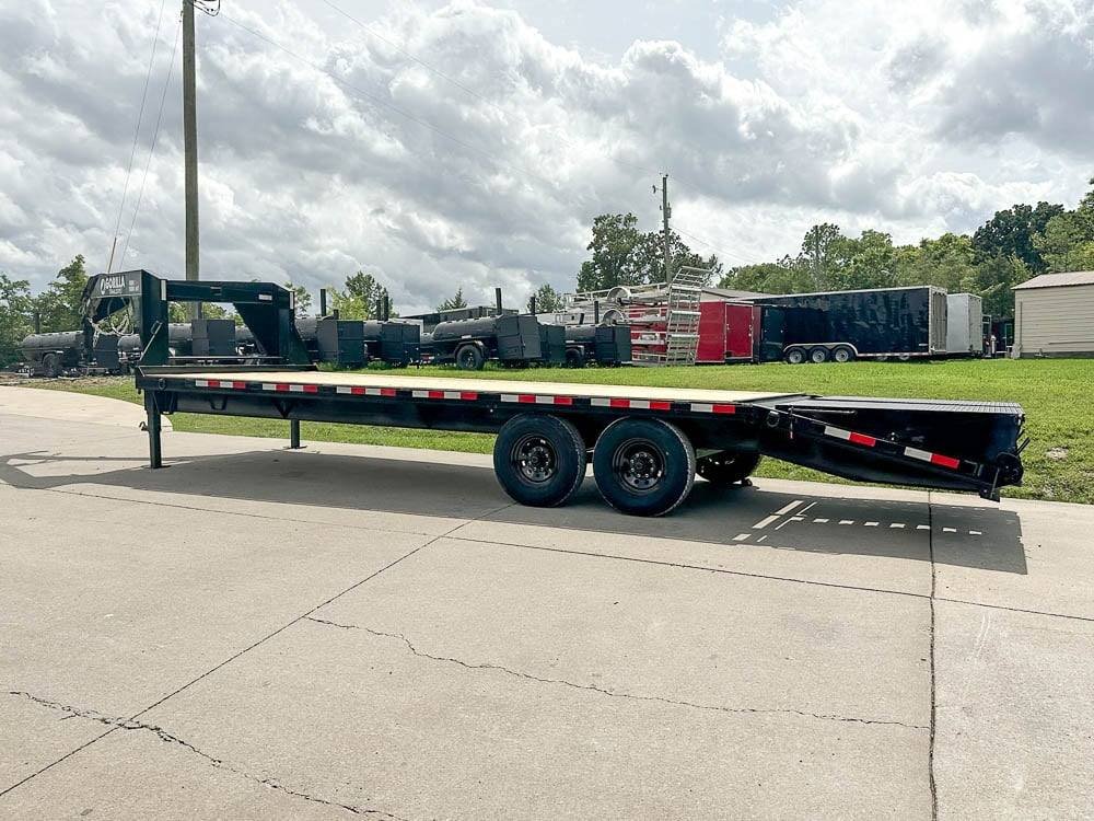 8.5x25 IBeam Gooseneck Deckover Trailer (2) 7K Axles King Kong Ramps 14K GVWR - Image 3