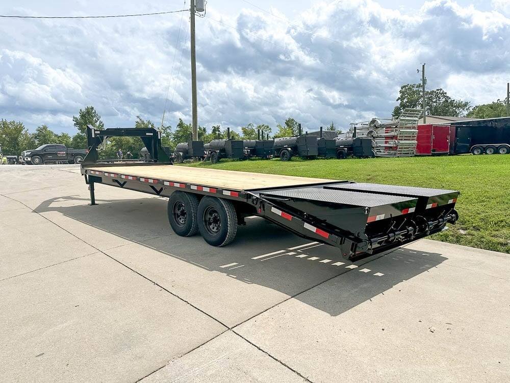 8.5x25 IBeam Gooseneck Deckover Trailer (2) 7K Axles King Kong Ramps 14K GVWR - Image 4